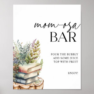 Poster Chá de fraldas de Storybook Bar Momosa