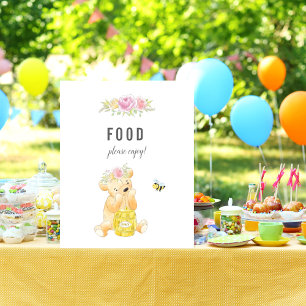 Poster Chá de fraldas de ursos de peluche de Mesa de Com