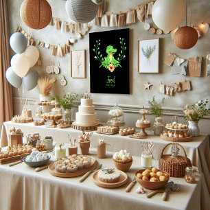 Poster Chá de fraldas do Alligador de Sinais de Mesa comi