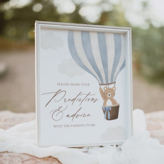 Poster Chá de fraldas do Balão do Urso Azul (Criador carregado)