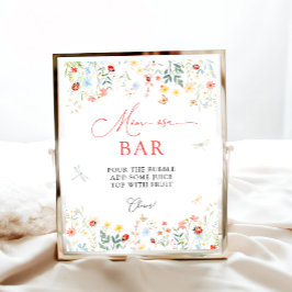 Poster Chá de fraldas do Jardim Inseto Mãe-Bar