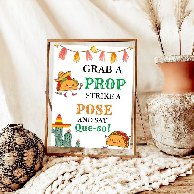 Poster Chá de fraldas Fiesta Photo Booth do Partido Mexic (Criador carregado)