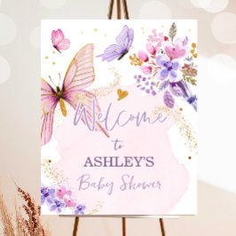 Poster Chá de fraldas Floral Garden Girl