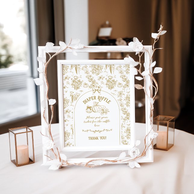 Poster Chá de fraldas Floral Neutro da Bomba (Criador carregado)