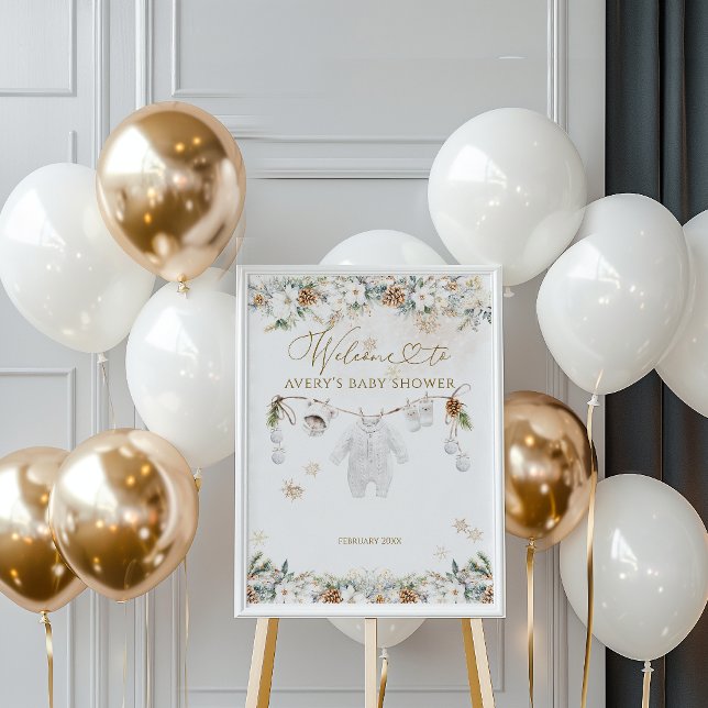 Poster Chá de fraldas Frio Fora da Linha Mais Próxima Bem (Criador carregado)