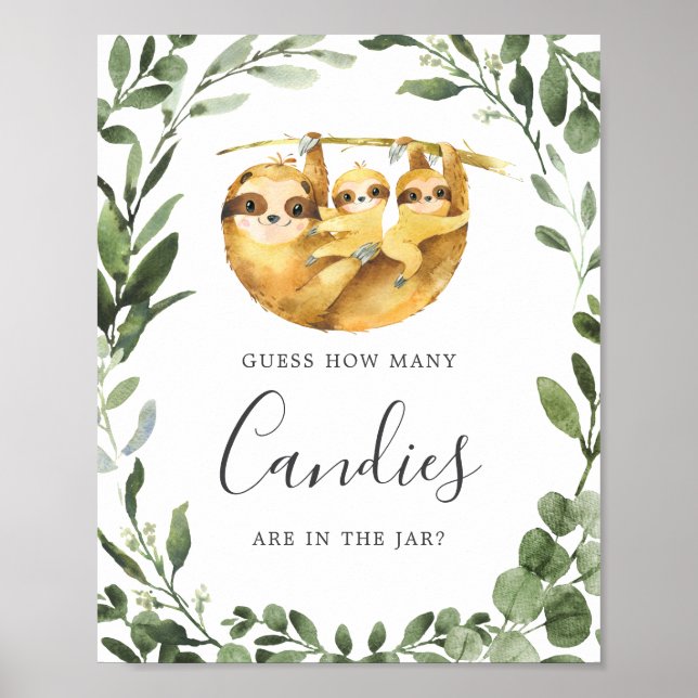 Poster Chá de fraldas Gêmeo Adivinha Quantas Canetas (Frente)