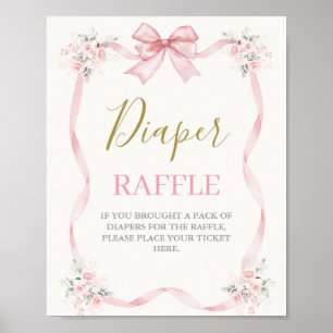 Poster Chá de fraldas Girl com arco