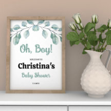 Chá de fraldas Greenery