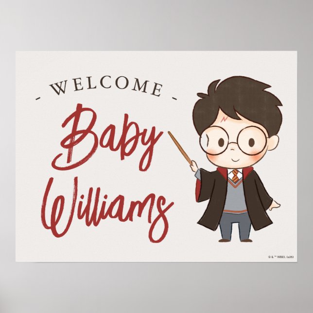 Poster Chá de fraldas Harry Potter simples (Frente)