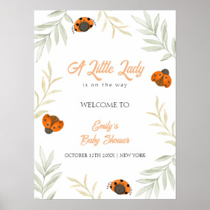 Poster Chá de fraldas Ladybug Greeneric Bem-vindo