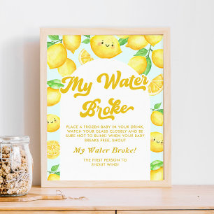 Poster Chá de fraldas Lemon Momosa Bar