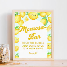 Poster Chá de fraldas Lemon Momosa Bar