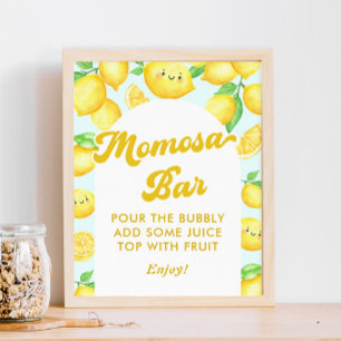 Poster Chá de fraldas Lemon Momosa Bar