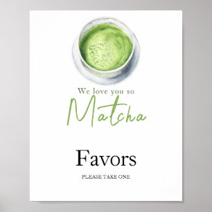 Poster Chá de fraldas Matcha Latte - Tome um favor