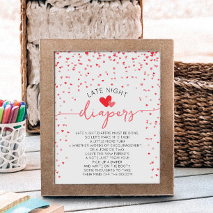 Poster Chá de fraldas Noite Atrasada Fralda Digital