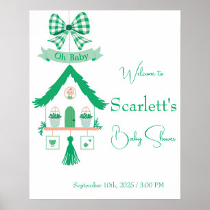 Poster Chá de fraldas Oh da Casa Verde Personalizada