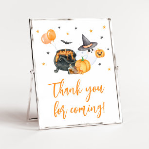 Poster Chá de fraldas Orange Little Boo Obrigado por vir