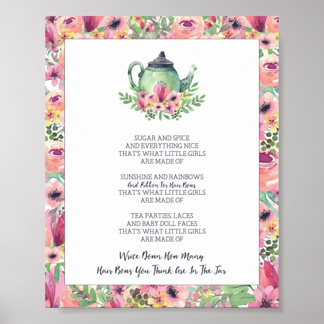 Poster Chá de fraldas Quantos Arcos no Jar (Frente)