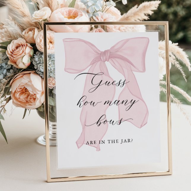 Poster Chá de fraldas rosa Arco garota imagina quantos ar (Criador carregado)