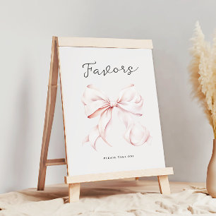 Poster Chá de fraldas rosa favorece sinal de Mesa