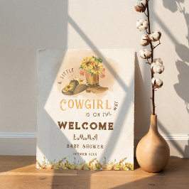 Poster Chá de fraldas Rustic Boho Wild West Girl bem-vind
