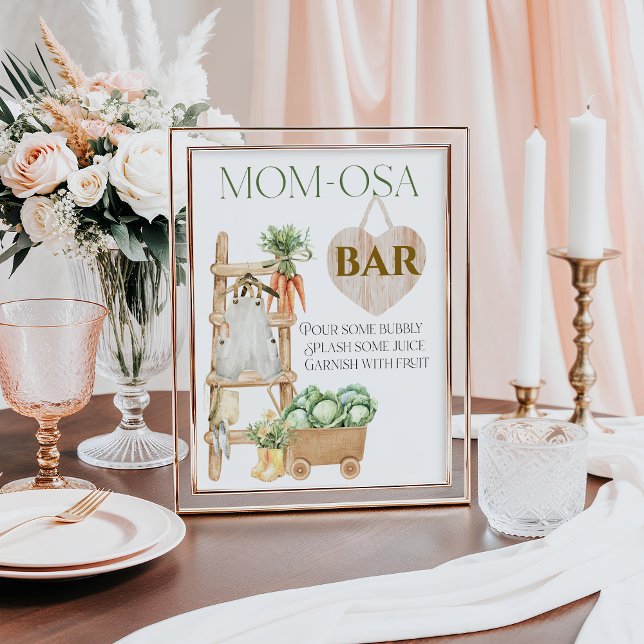 Poster Chá de fraldas Rústico de Fazenda Crescido Localme (Criador carregado)