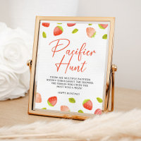 Chá de fraldas Strawberry Pacifier Hunt Berry Swee