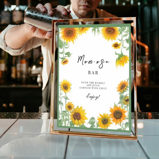 Poster Chá de fraldas Sunny Amarelo Elegante (Criador carregado)