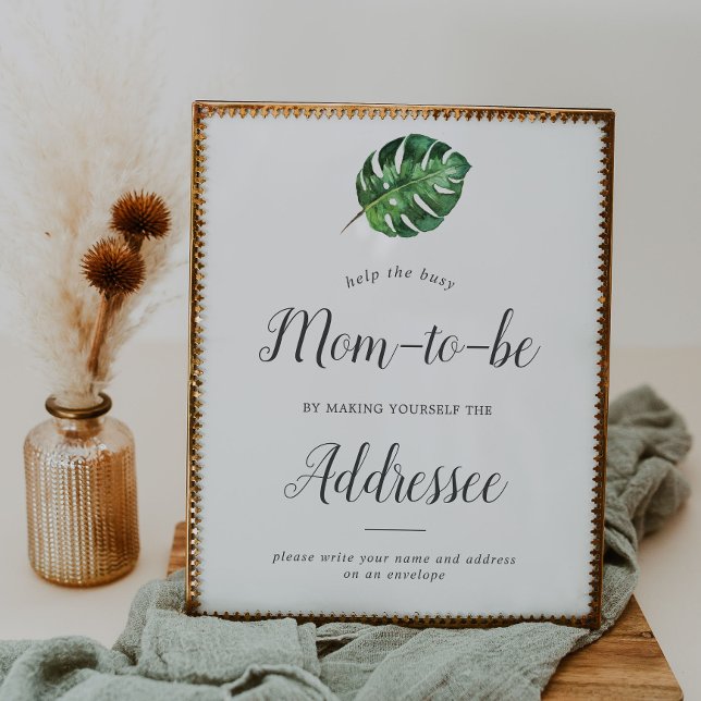 Poster Chá de fraldas tropical selvagem Endereço e Sinal  (Criador carregado)