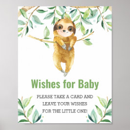 Poster Chá de fraldas Verde Lama Desejo para Bebê