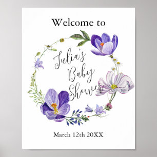 Poster Chá de fraldas Violeta de Flor Selvagem