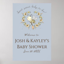 Chá de fraldas Whimsical Bee Wreath Co-Ed Bem-vind