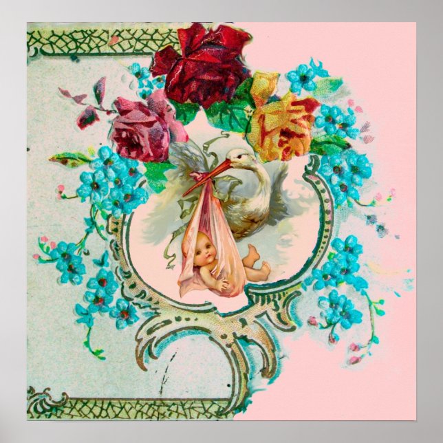 PÓSTER CHÁ DE GAROTA DO STORK BABY (Frente)