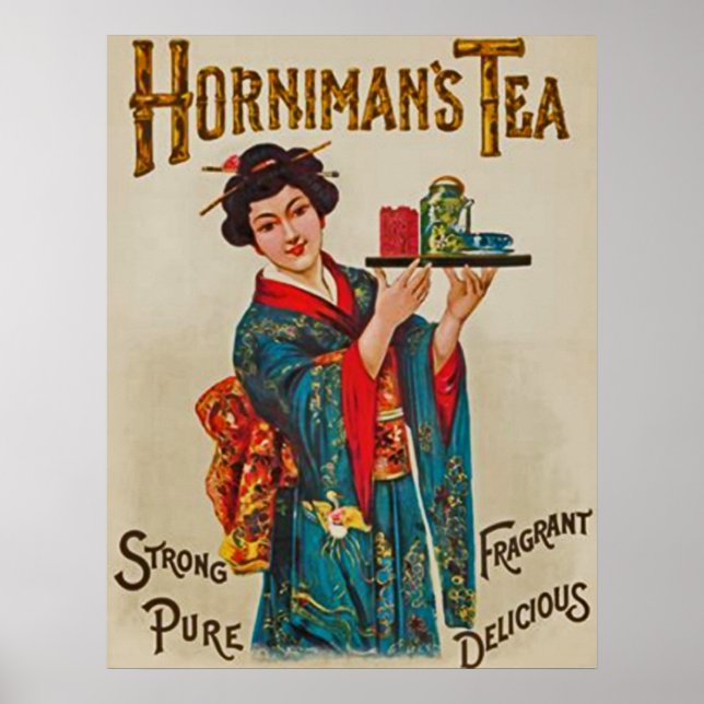 Póster Chá de Horniman~Forte~Puro~Fragrante~Delicioso 189 (Frente)