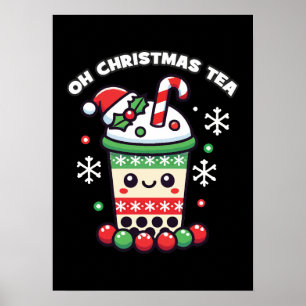 Poster Chá de Natal - Chá Engraçado Boba Holiday