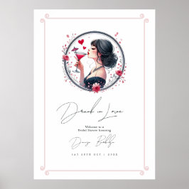 Poster Chá de Noiva Bêbada de Amor Bem-vinda