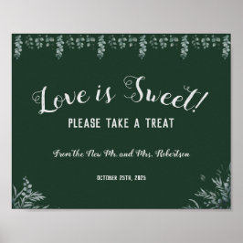 Poster Chá de Noiva Eucalyptus Love is Sweet Casamento 