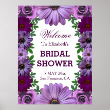 Chá de Noiva Floral Roxo Regal
