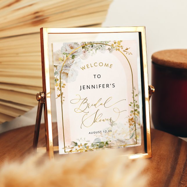 Poster Chá de Noiva Jardim Florido Bem-vindo (Criador carregado)