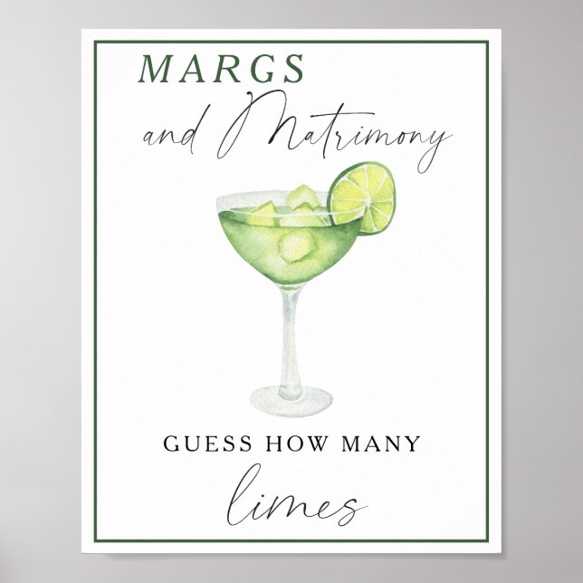 Poster Chá de Noiva Margarita - Quantos limões (Frente)