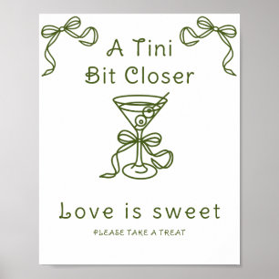 Poster Chá de noiva Martini O amor é doce, aproveite um a