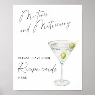Poster Chá de noiva Martini Sua receita aqui