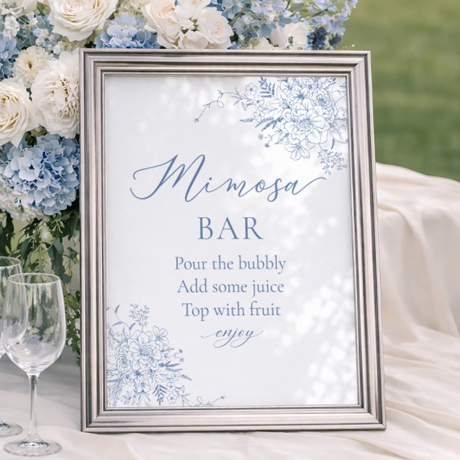 Poster Chá de Noiva Something Blue com Bar de Mimosa (Criador carregado)