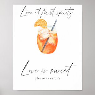 Poster Chá de noiva Spritz - o amor é doce, aproveite um