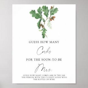 Poster Chá de panela Adivinha Quantos Corks