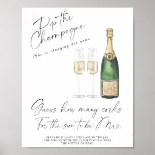 Poster Chá de panela Adivinha Quantos Corks