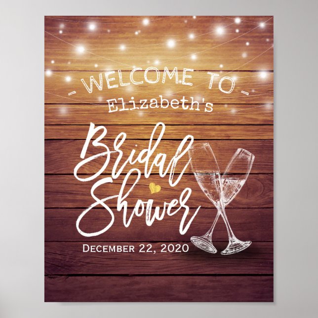 Poster Chá de panela Bem-vindo Vidro de Champanhe Russo D (Frente)