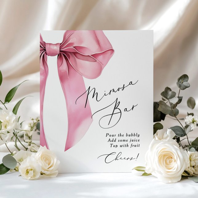 Poster Chá de panela Coquette do bar Mimosa, Arco rosa (Criador carregado)