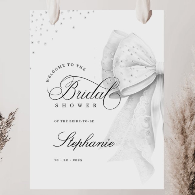 Poster Chá de panela de Arco de Pérolas Brancas (Criador carregado)