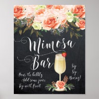chá de panela de bar chalkboard mimosa